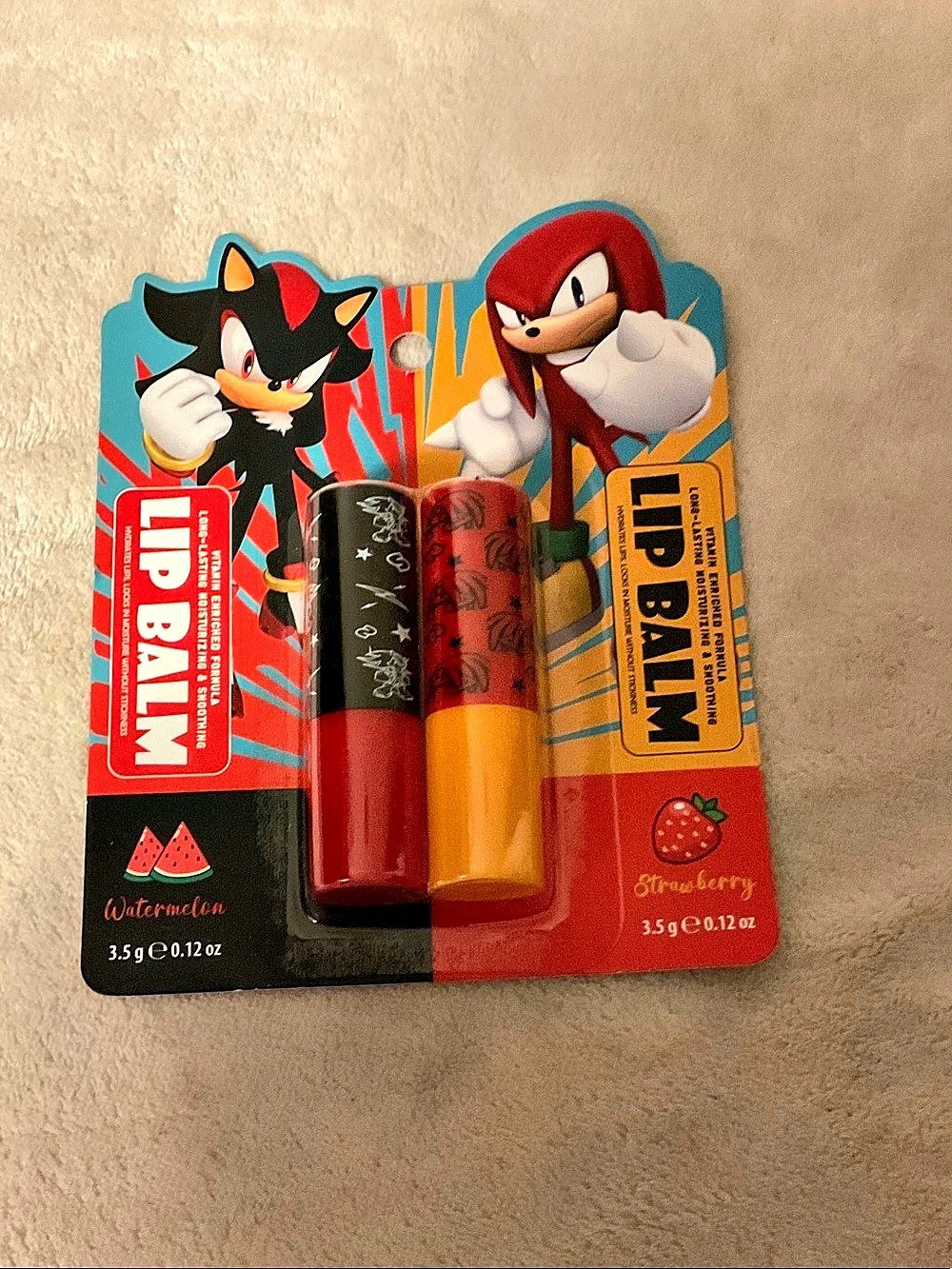 Sonic the Hedgehog Lip Balm Duo NWT